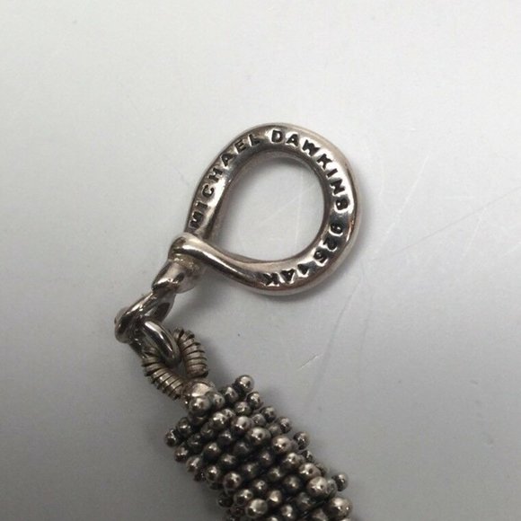 Michael Dawkins Sterling and 14K Granulated and Cultured Pearl Toggle Bracelet - Picture 8 of 8